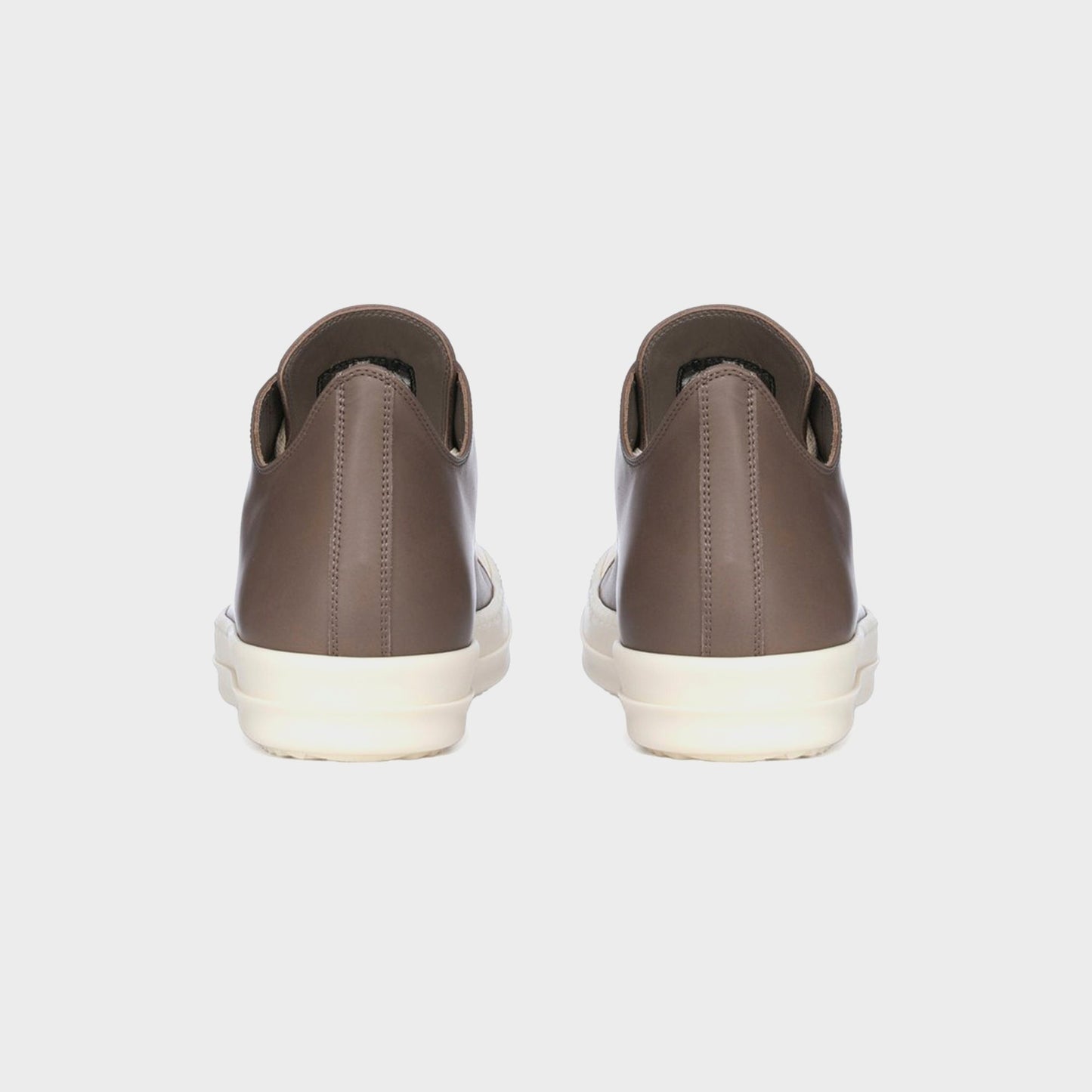 Rick Owens Scarpe In Pelle Low Sneaks - Dust / Milk / Milk