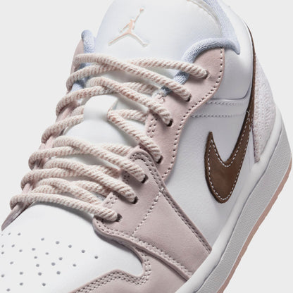 Nike WMNS Air Jordan 1 Low - White / Light Soft Pink / Ironstone
