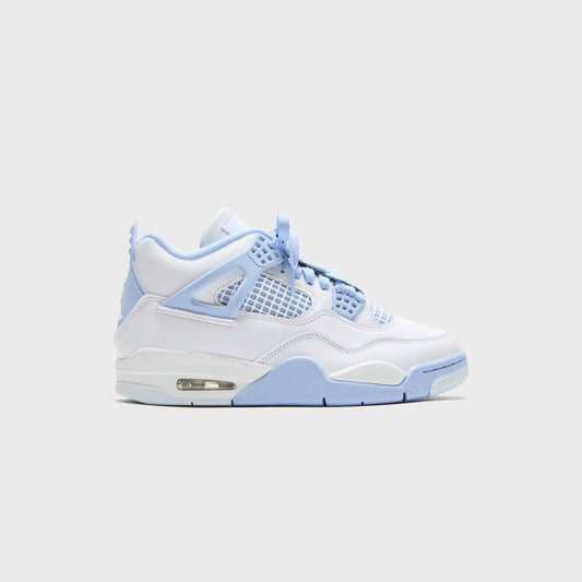 Jordan WMNS Air Jordan 4 Retro - White / Aluminum / Blue Tint / Oil Green