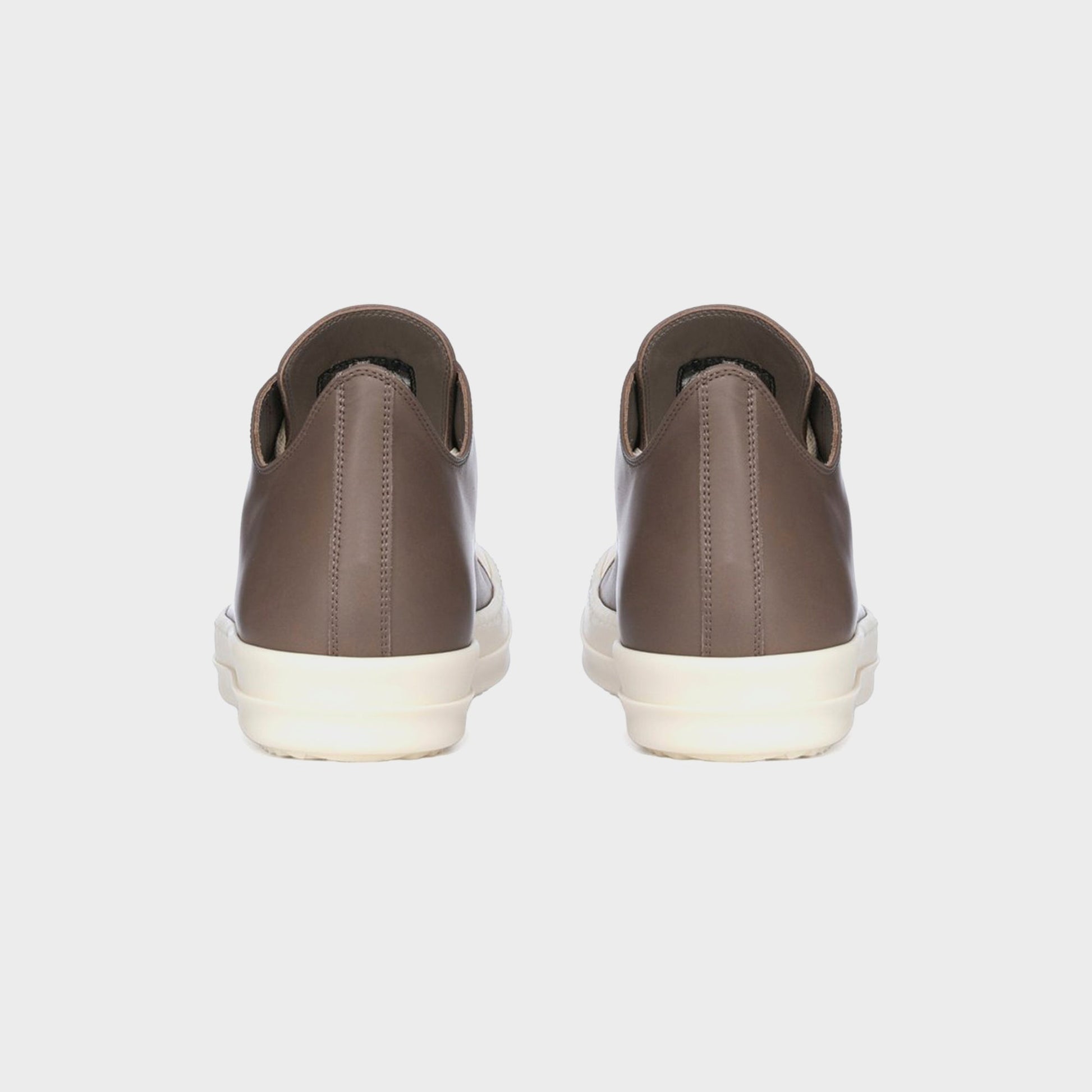 Rick Owens Scarpe In Pelle Low Sneaks - Dust / Milk / Milk