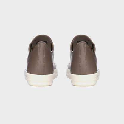 Rick Owens Scarpe In Pelle Low Sneaks - Dust / Milk / Milk