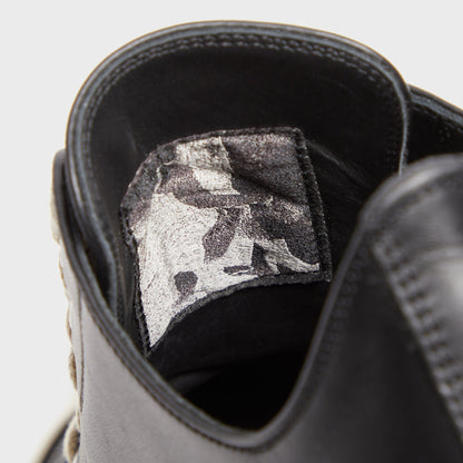 Rick Owens Scarpe Pelle Low Sneakers - Black / Milk / Milk