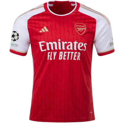 adidas Arsenal William Saliba Home Jersey 23/24 w/ Champions League Patches (Bet