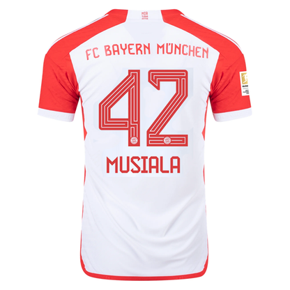 adidas Bayern Munich Authentic Jamal Musiala Home Jersey w/ Bundesliga Champions